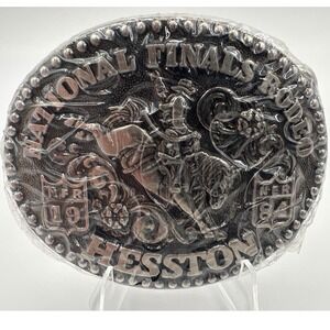 Hesston National Finals Rodeo Belt Buckle 1984 NFR Cowboy Collectible New